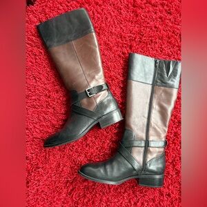 Stylish Black and Brown Women's Boots sze 9